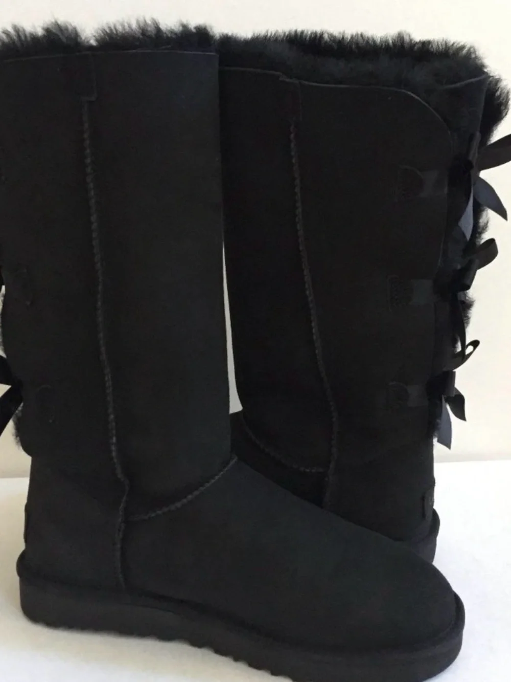 UGG Bailey Bow Tall II Black NIB size 7